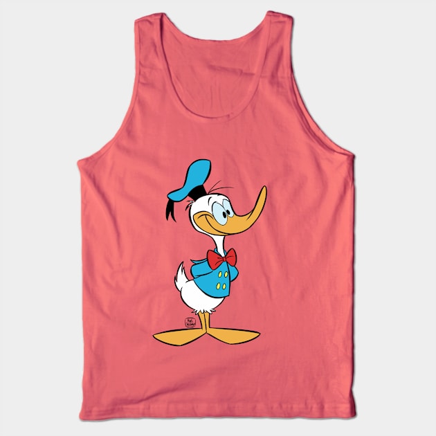 Donald Duck Tank Top by markscartoonart62